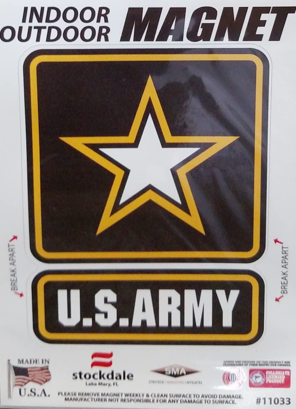 Army S11033 United States Army 5" x 7" Outdoor Magnets, Multicolor,