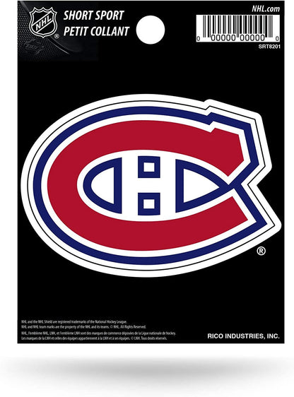 Montreal Canadiens 3 Inch Sticker Decal Flat Vinyl Full Adhesive Backing