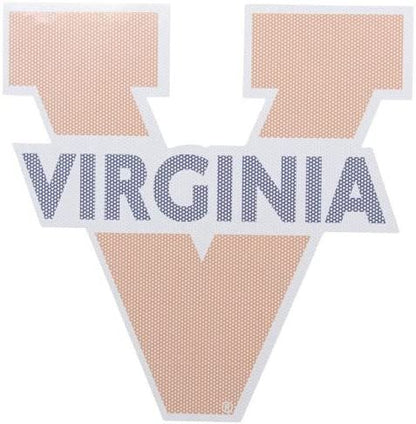 University of Virginia Cavaliers 12 Inch Preforated Window Film Decal Sticker, One-Way Vision, Adhesive Backing