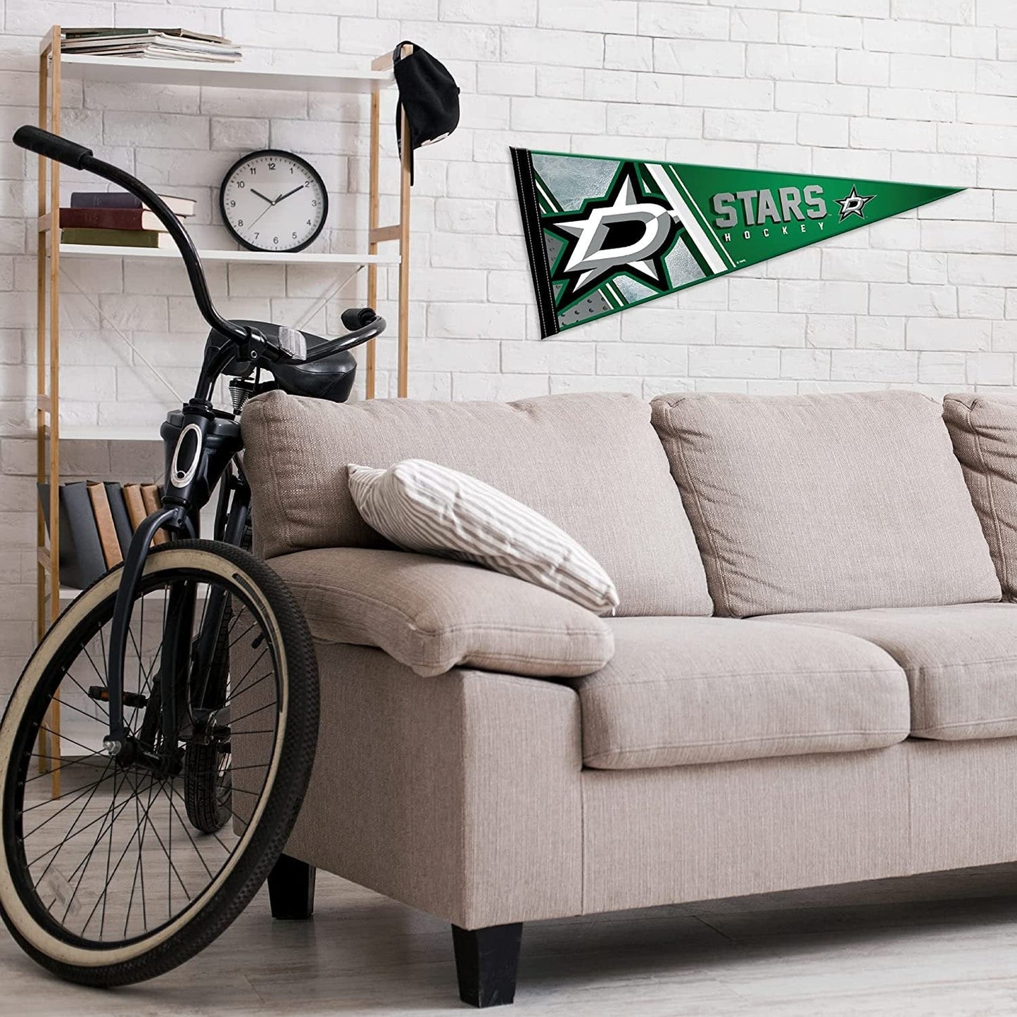 Dallas Stars Soft Felt Pennant, Primary Design, 12x30 Inch, Easy To Hang
