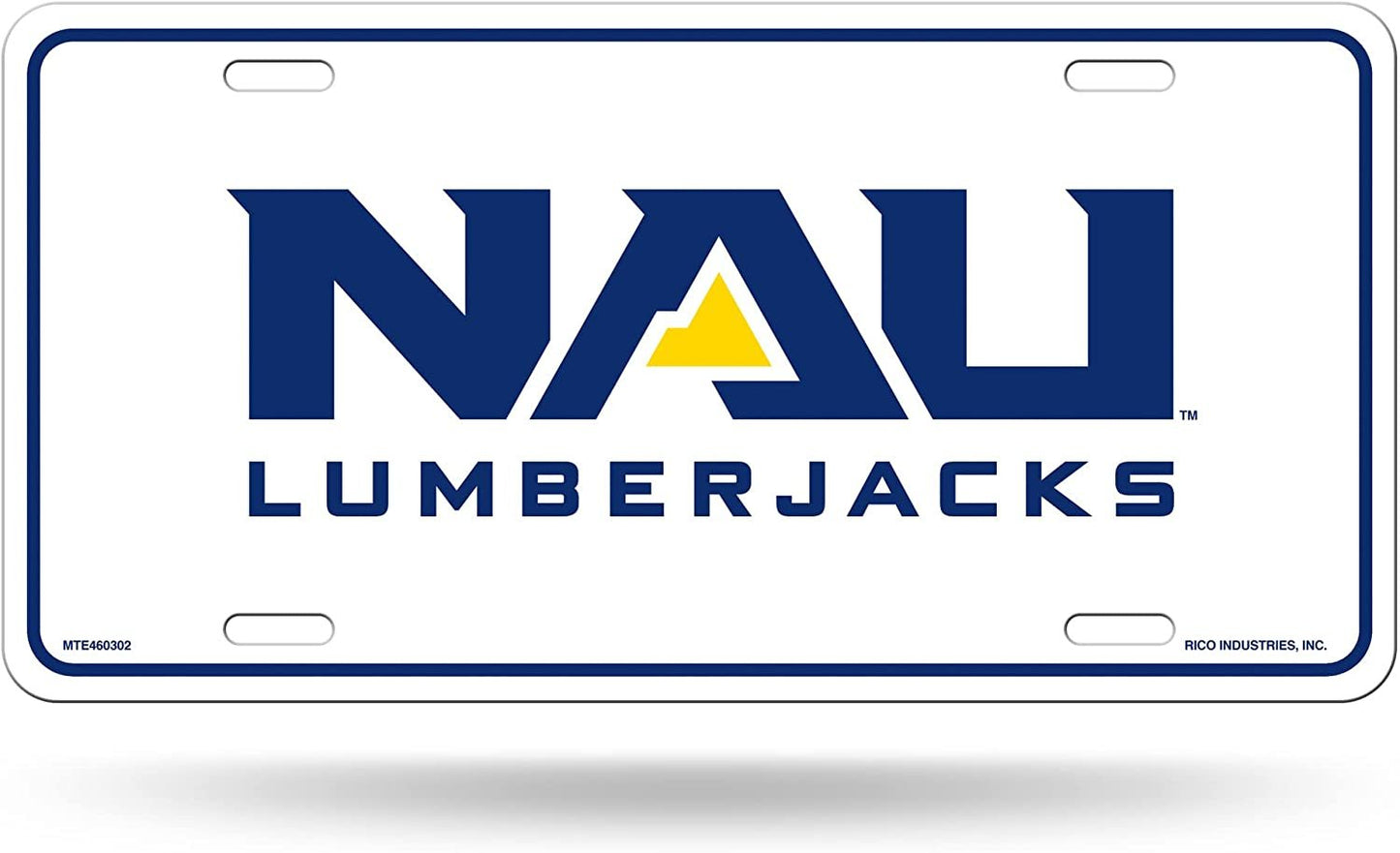 Northern Arizona University Lumberjacks Metal Auto Tag License Plate, White Design, 6x12 Inch