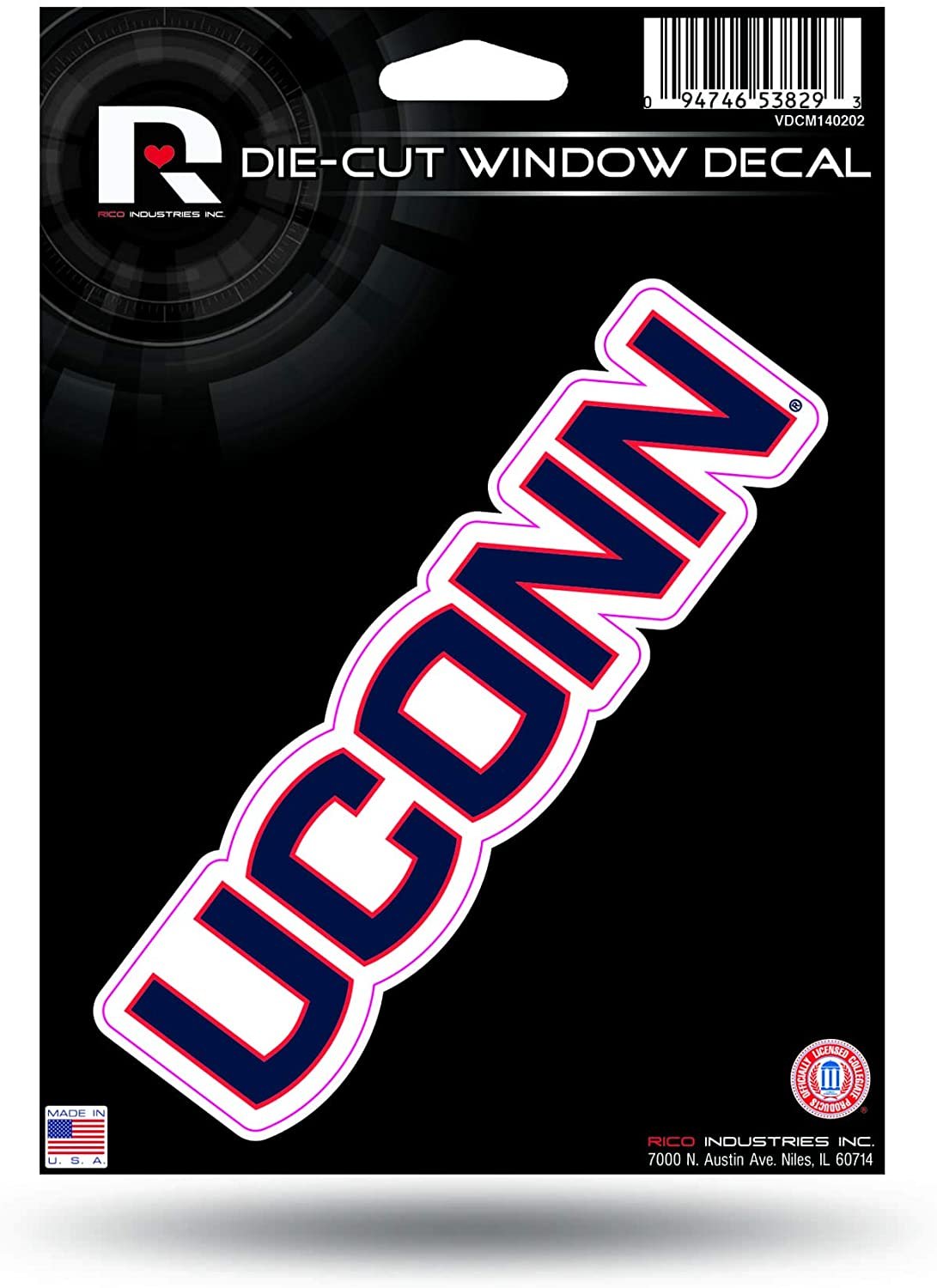 University of Connecticut Huskies 5 Inch Die Cut Flat Vinyl Decal Sticker Adhesive Backing