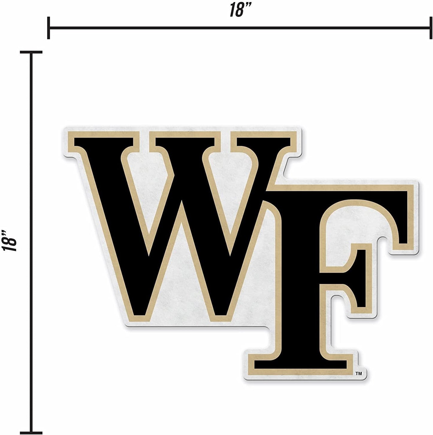 Wake Forest Demon Deacons Primary Logo Shape Cut Pennant, 18 Inch