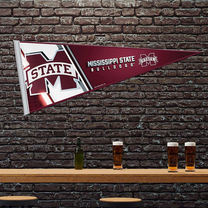 Mississippi State University Bulldogs Soft Felt Pennant, 12x30 Inch, Easy To Hang