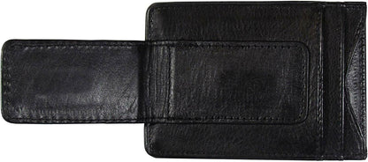 Philadelphia Flyers Black Leather Wallet, Front Pocket Magnetic Money Clip, Printed Logo