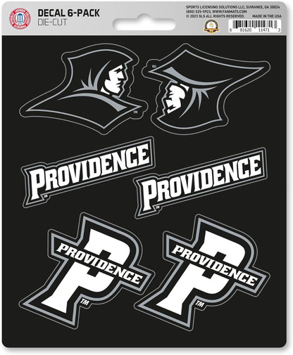Providence College Friars 6-Piece Decal Sticker Set, 5x6 Inch Sheet, Gift for football fans for any hard surfaces around home, automotive, personal items