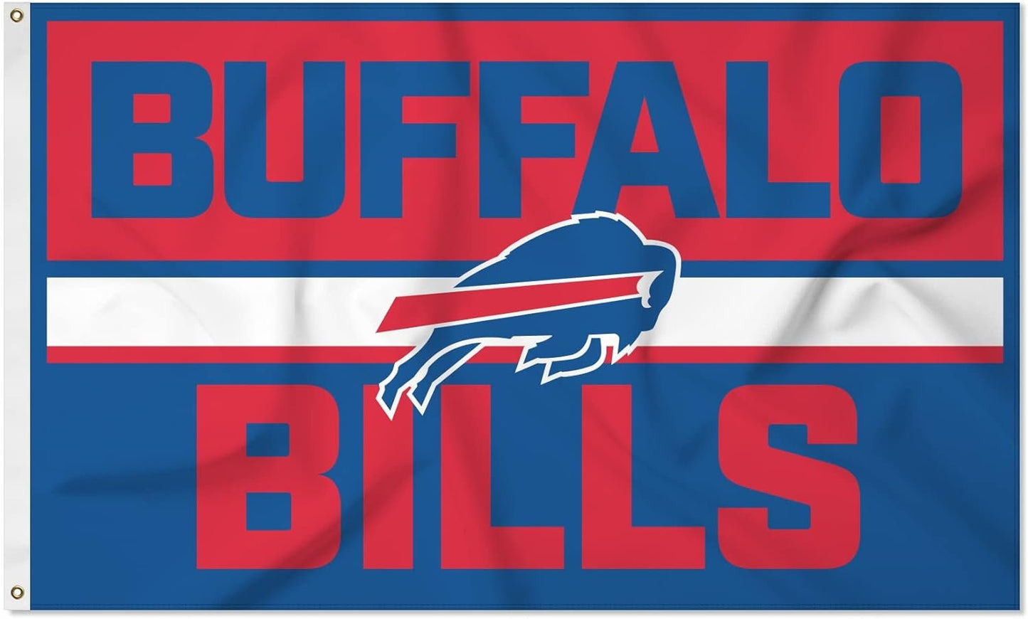 Buffalo Bills Premium 3x5 Foot Flag Banner, Bold Design, Metal Grommets, Outdoor Indoor Use, Single Sided