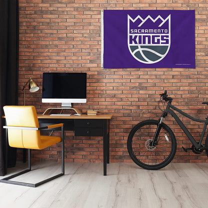 Sacramento Kings Premium 3x5 Foot Flag Banner, Metal Grommets, Indoor Outdoor, Single Sided