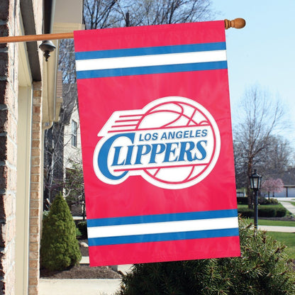 Los Angeles Clippers House Banner Flag, Double Sided, Applique Embroidered, 44x28 Inch
