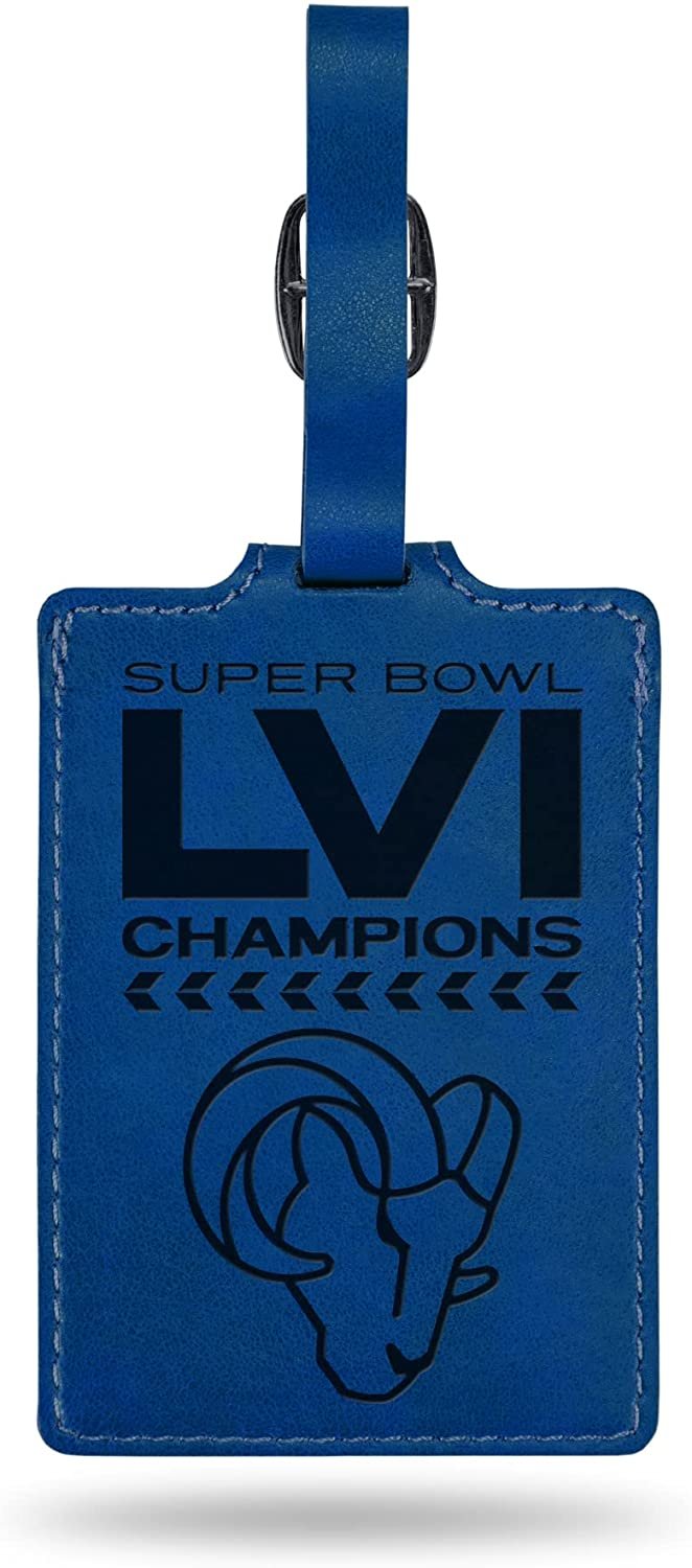Los Angeles Rams 2022 Super Bowl LVI Champions Laser Engraved Luggage Tag, Bag Identification