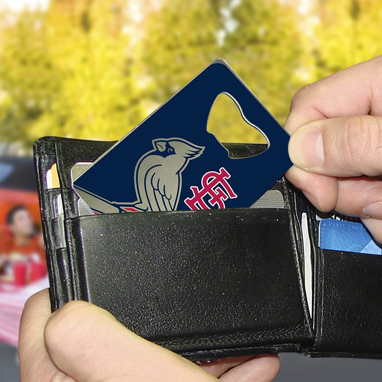 St Louis Cardinals Heavy Duty Metal Bottle Opener Credit Card Size 2 x 3.25 Inch