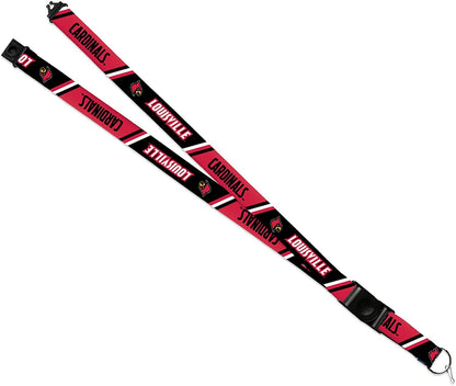 University of Louisville Cardinals Lanyard Keychain Double Sided 18 Inch Button Clip Safety Breakaway