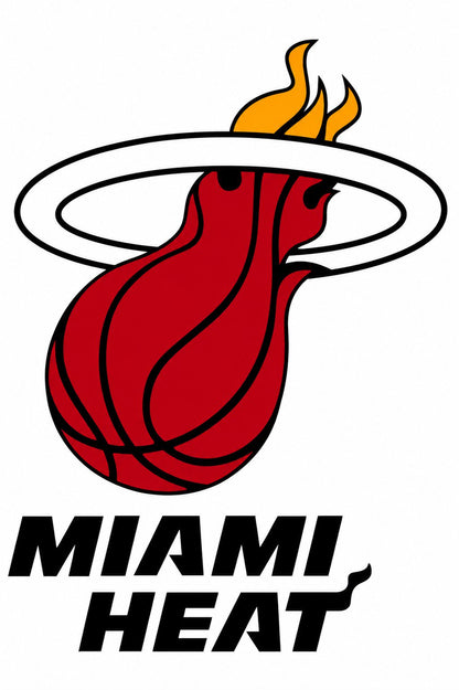 Miami Heat Jumbo Static Cling Decal Sticker, 15x10.5 Inch, Home or Auto Use, Reusuable Peel and Stick Application to any Flat Clean Surface, Officially Licensed