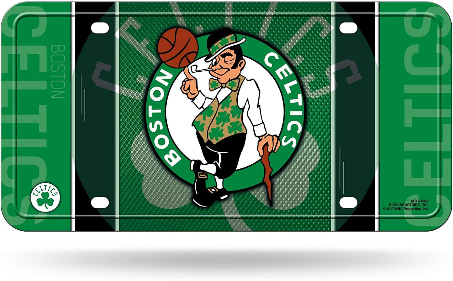 Boston Celtics Metal Auto Tag License Plate, Jersey Design, 6x12 Inch