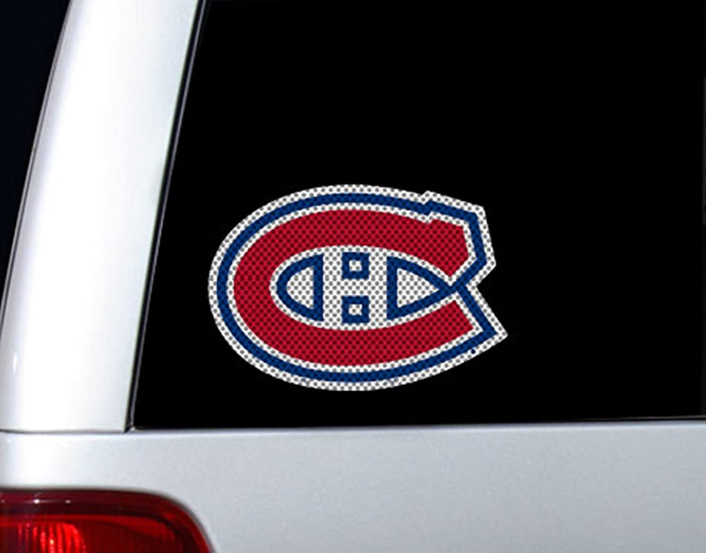 Montreal Canadiens 12 Inch Preforated Window Film Decal Sticker, One-Way Vision, Adhesive Backing
