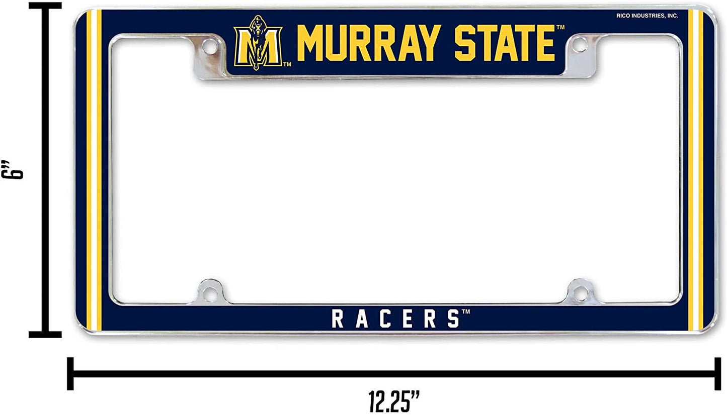 Murray State University Racers Metal License Plate Frame Chrome Tag Cover Alternate Design 6x12 Inch