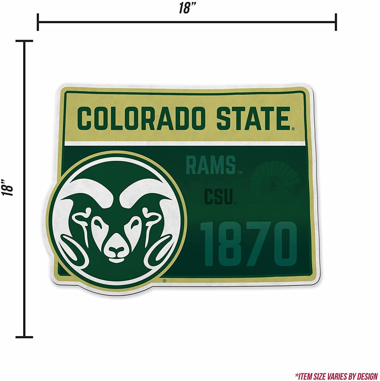 Colorado State Rams Pennant State Shape 18 Inch Soft Felt University of