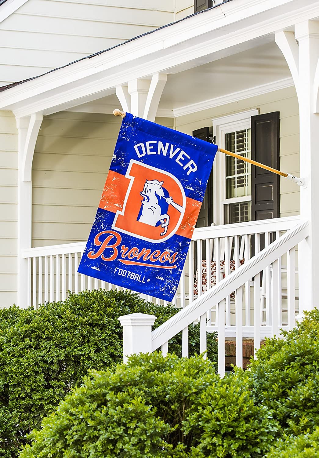 Denver Broncos Premium Double Sided Banner Flag 28x44 Inch Vintage Logo Design Indoor Outdoor