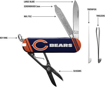 Chicago Bears Premium 7-Piece Multi Tool, Essential Pocket Utility Knife