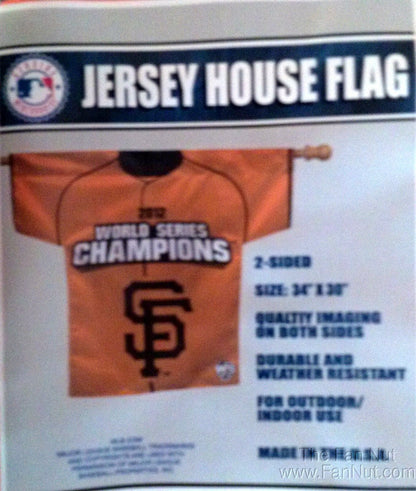 San Francisco Giants World Series Champions 2-sided JERSEY 34"x30" Banner Flag