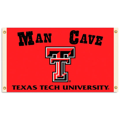 Texas Tech University Red Raiders 3x5 Feet Flag Banner, Man Cave Design, Metal Grommets, Outdoor Use, Single Sided