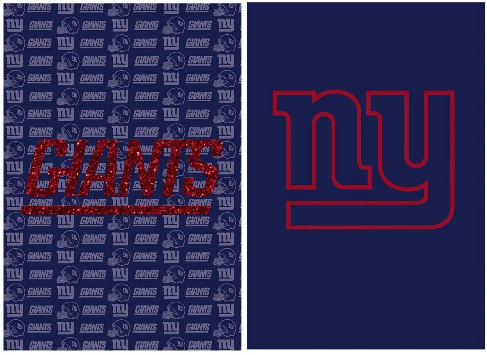 New York Giants Premium Garden Flag Banner, Double Sided, Glitter Style, 13x18 Inch