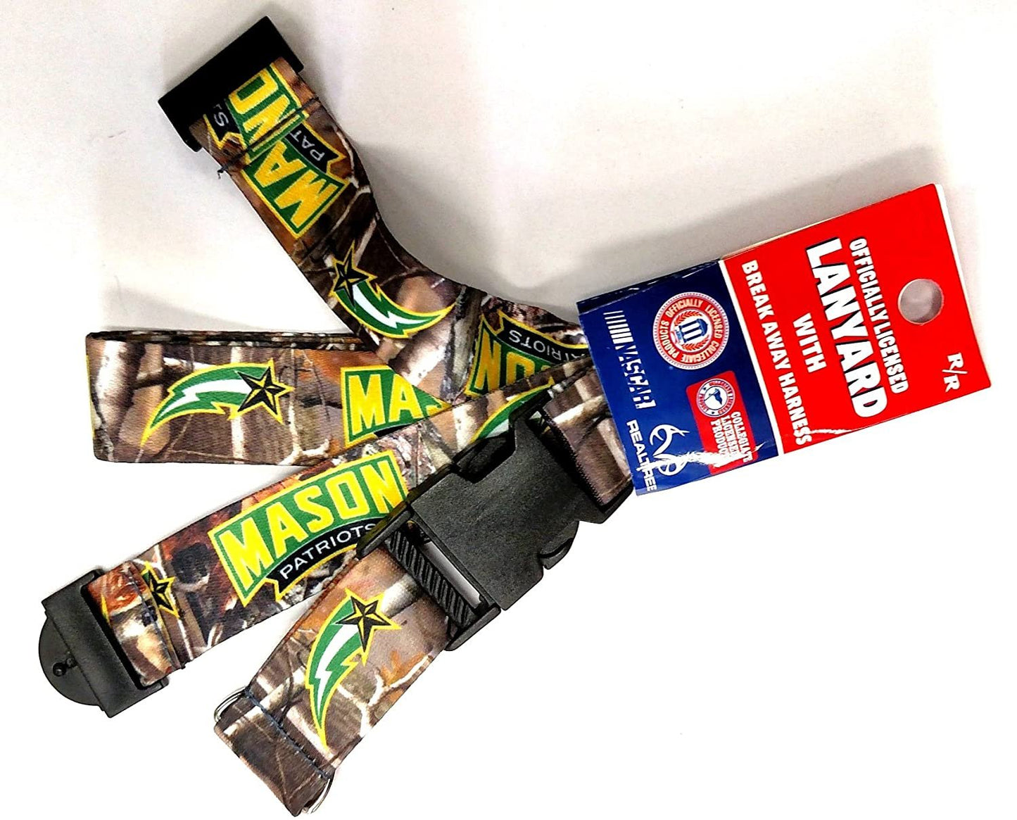 George Mason University Patriots Camo Lanyard Keychain Double Sided Breakaway Safety Design Adult 18 Inch