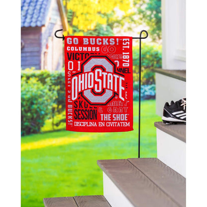 Ohio State University Buckeyes Premium Double Sided Garden Flag Banner, Fan Rules Design, 13x18 Inch, Display Stand Sold Seperately, Officially Licensed