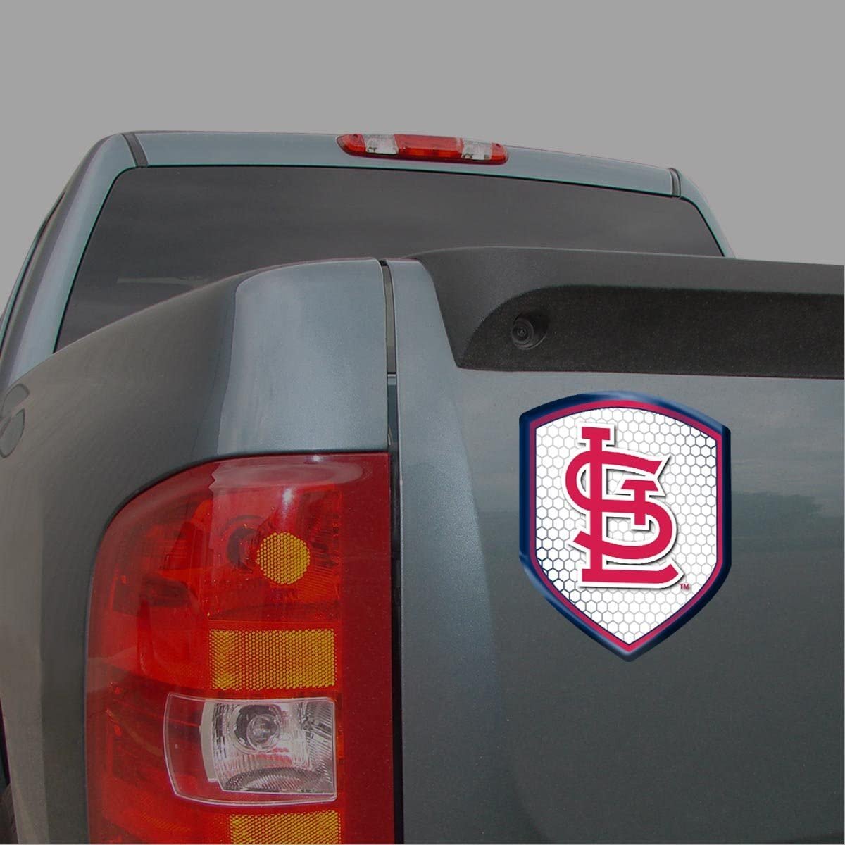 St Louis Cardinals High Intensity Reflector, Shield Shape, Raised Decal Sticker, 2.5x3.5 Inch, Home or Auto, Full Adhesive Backing