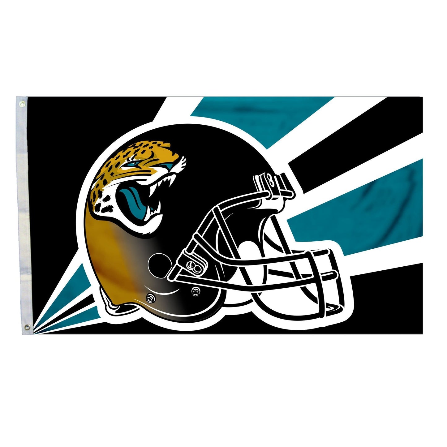 Jacksonville Jaguars Premium Flag Banner, 3x5 Feet, Helmet Design, Metal Grommets, Indoor Outdoor Display