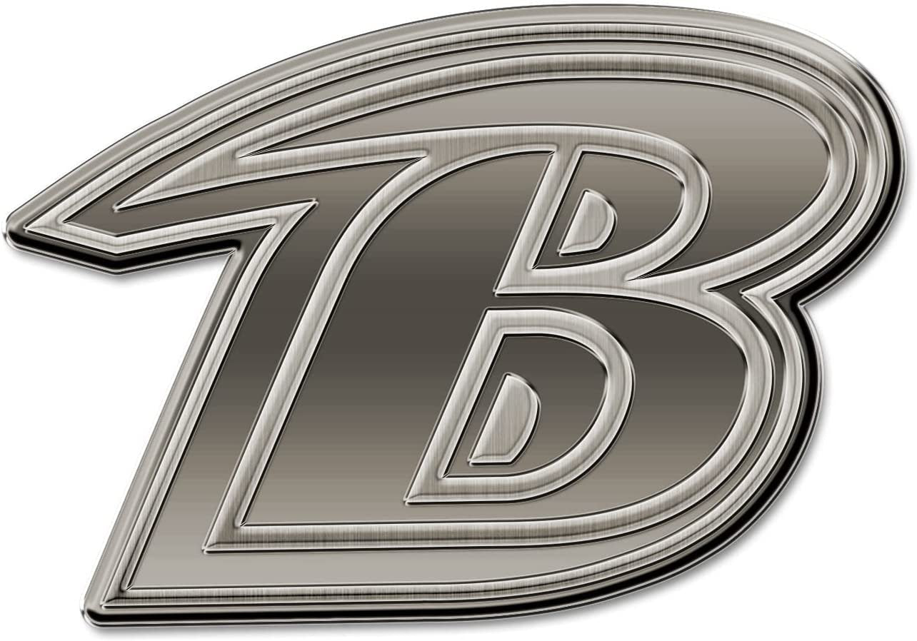 Baltimore Ravens Solid Metal Auto Emblem Antique Nickel Design