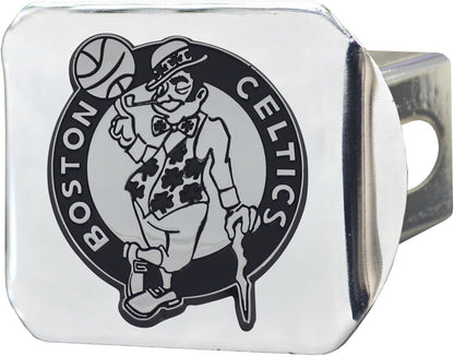 Boston Celtics Hitch Cover Solid Metal with Raised Chrome Metal Emblem 2" Square Type III