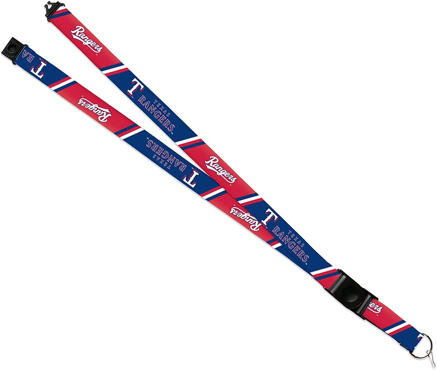 Texas Rangers Lanyard Keychain Double Sided Breakaway Safety Design Adult 18 Inch