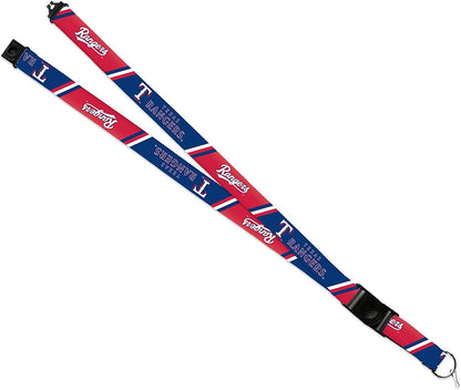 Texas Rangers Lanyard Keychain Double Sided Breakaway Safety Design Adult 18 Inch