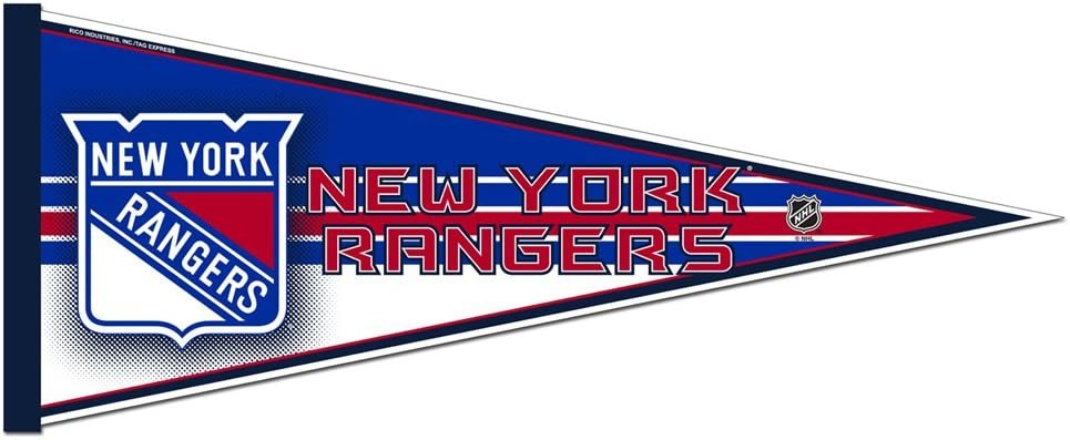 New York Rangers Soft Felt Pennant, Primary Design, 12x30 Inch, Easy To Hang