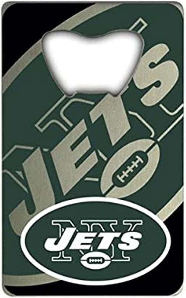 New York Jets Heavy Duty Metal Bottle Opener Credit Card Size 2 x 3.25 Inch