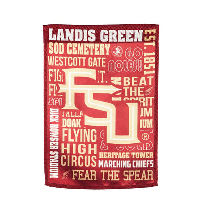 Florida State University Seminoles Premium Double Sided Garden Flag Banner, Fan Rules Design, 13x18 Inch, Display Stand Sold Seperately, Officially Licensed