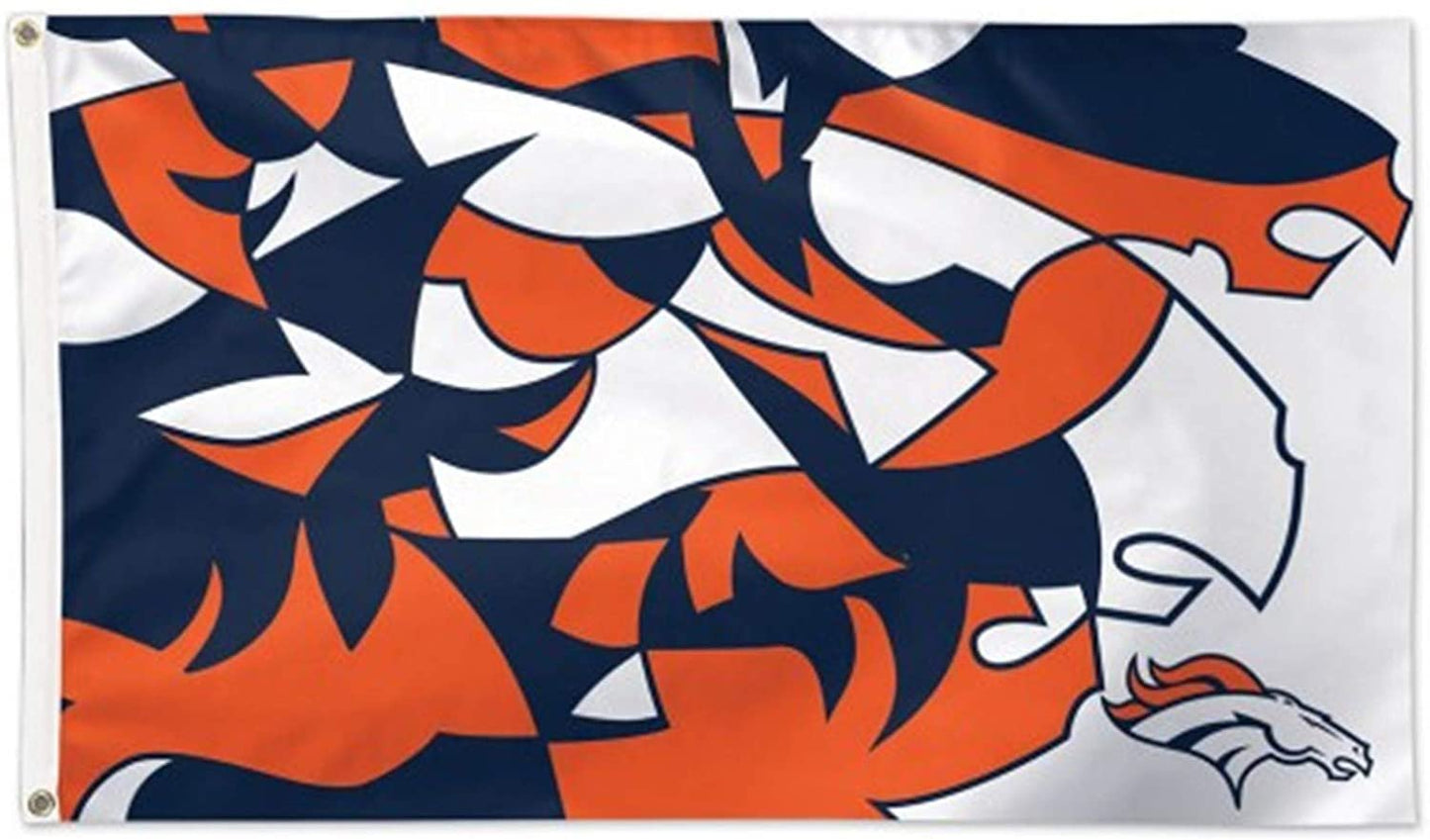 Denver Broncos Premium 3x5 Feet Flag Banner, Xfit Design, Metal Grommets, Outdoor Use, Single Sided