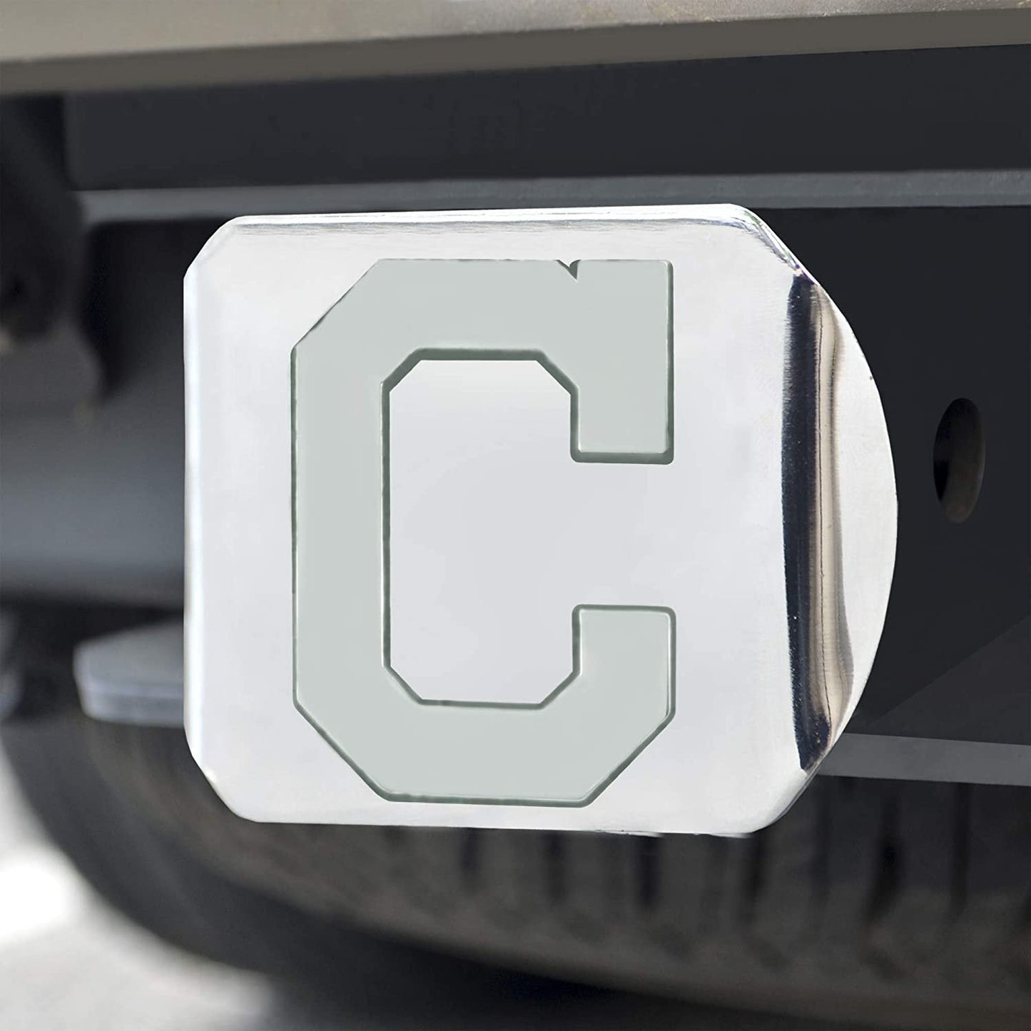 Cleveland Indians Guardians Hitch Cover Solid Metal with Raised Chrome Metal Emblem 2" Square Type III