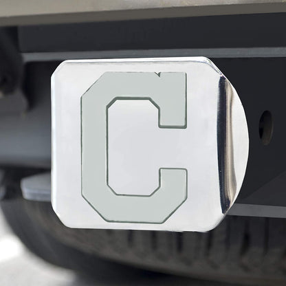Cleveland Indians Guardians Hitch Cover Solid Metal with Raised Chrome Metal Emblem 2" Square Type III