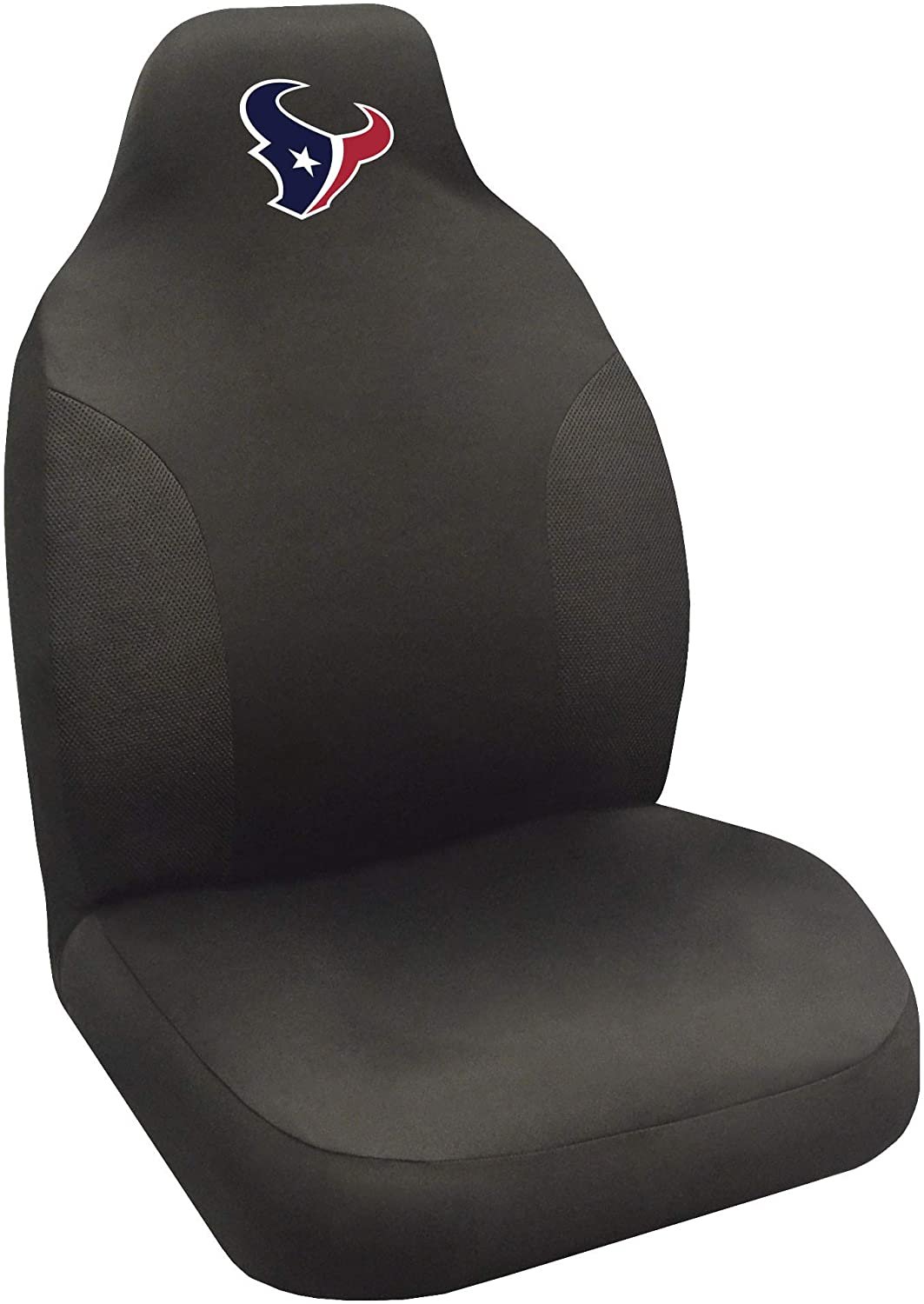 Houston Texans Premium Embroidered Black Auto Bucket Seat Cover, 48x20 Inch, Elastic