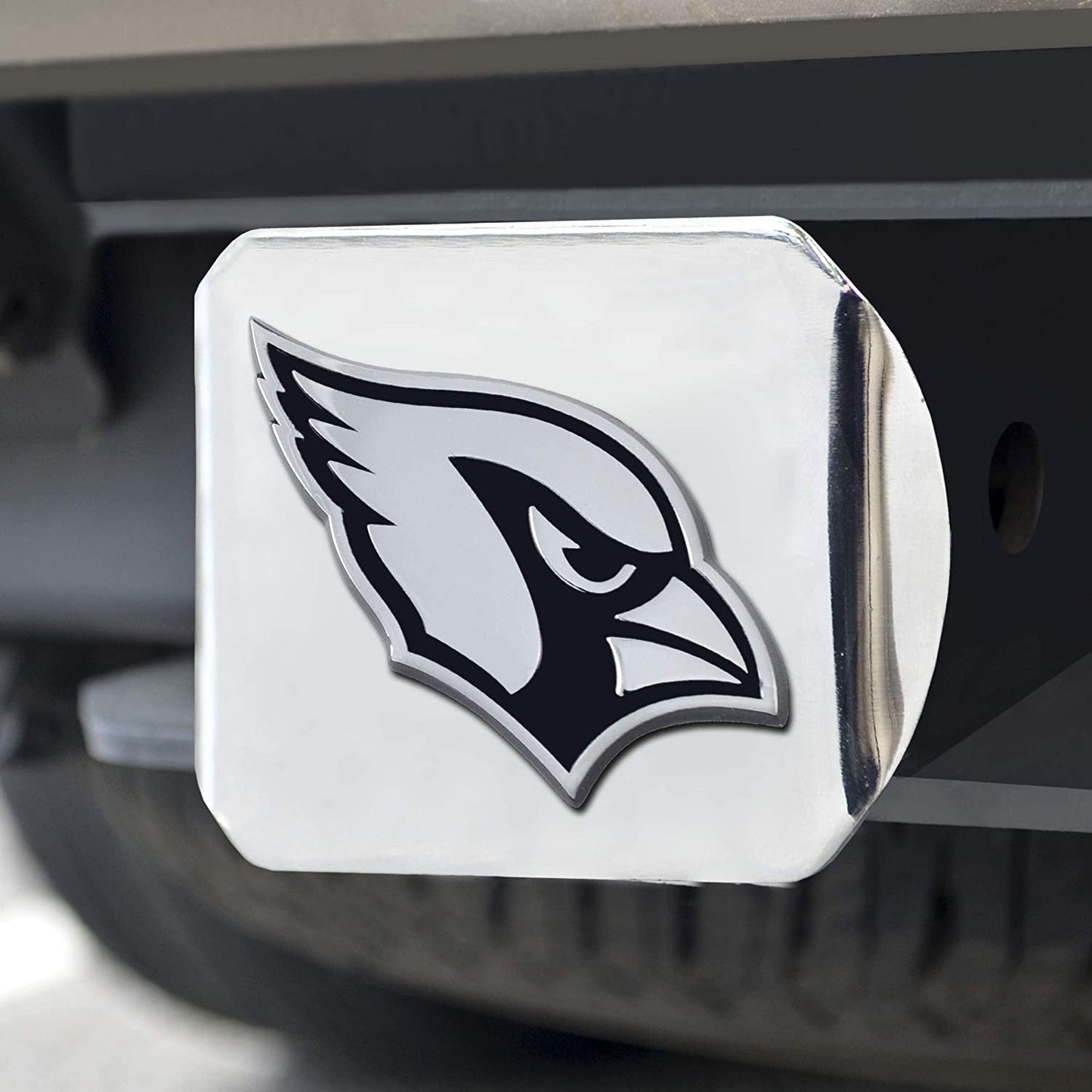 Arizona Cardinals Hitch Cover Solid Metal with Raised Chrome Metal Emblem 2" Square Type III