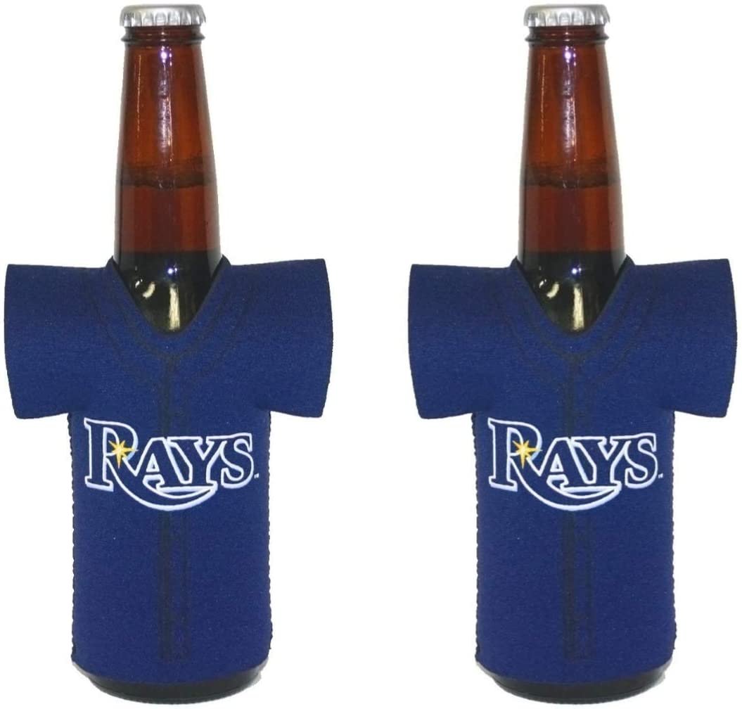 Tampa Bay Rays Neoprene Bottle Beverage Insulator, Jersey Style, Cooler, 2 Pieces