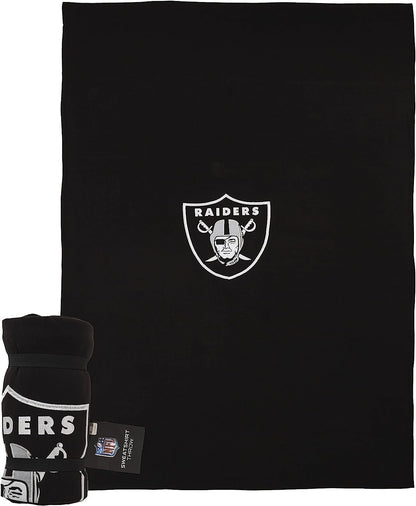 Las Vegas Raiders Throw Blanket, Sweatshirt Design, Embroidered Logo, Dominate Style, 54x84 Inch