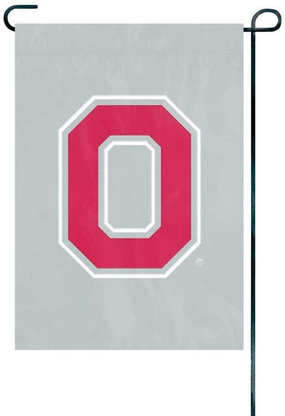 Ohio State University Buckeyes Premium Garden Flag Banner Applique Embroidered 12.5x18 Inch
