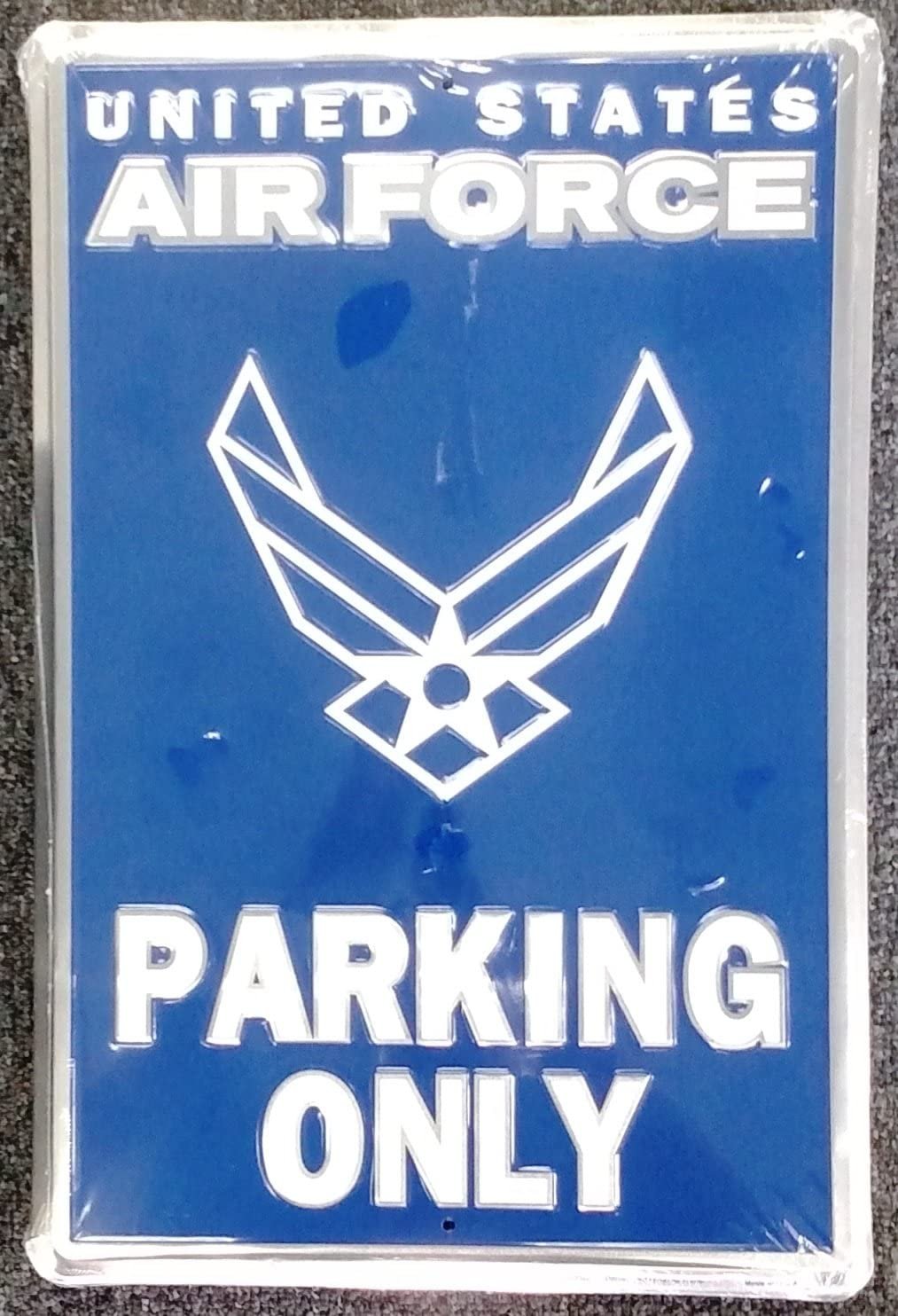 Air Force Blue 12"x18" Metal Embossed Parking Sign US United States Military