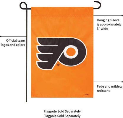 Philadelphia Flyers Premium Garden Flag Banner, Double Sided, Emroidered, 13x18 Inch