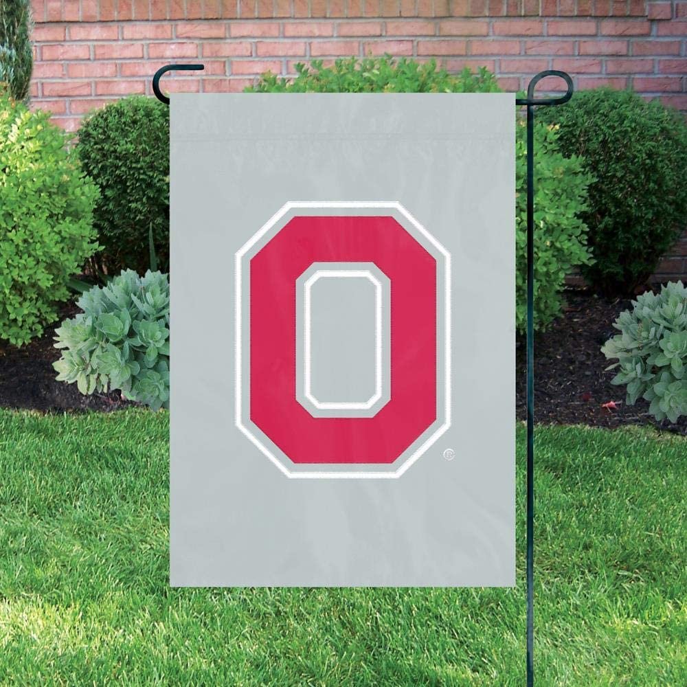 Ohio State University Buckeyes Premium Garden Flag Banner Applique Embroidered 12.5x18 Inch