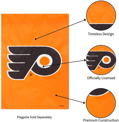 Philadelphia Flyers Premium Garden Flag Banner, Double Sided, Emroidered, 13x18 Inch