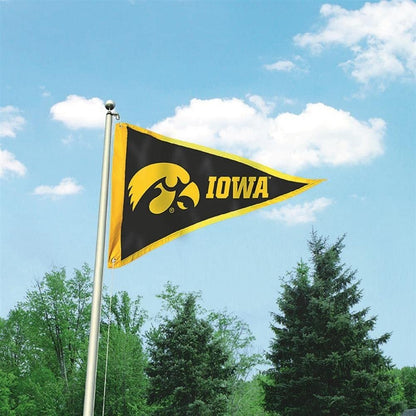 University of Iowa Hawkeyes Premium 3x5 Flag Banner, Pennant Design, Applique, Indoor or Outdoor, Single Sided